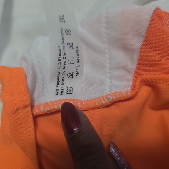 Orange One-Piece Swimsuit - Picture 2 of 3